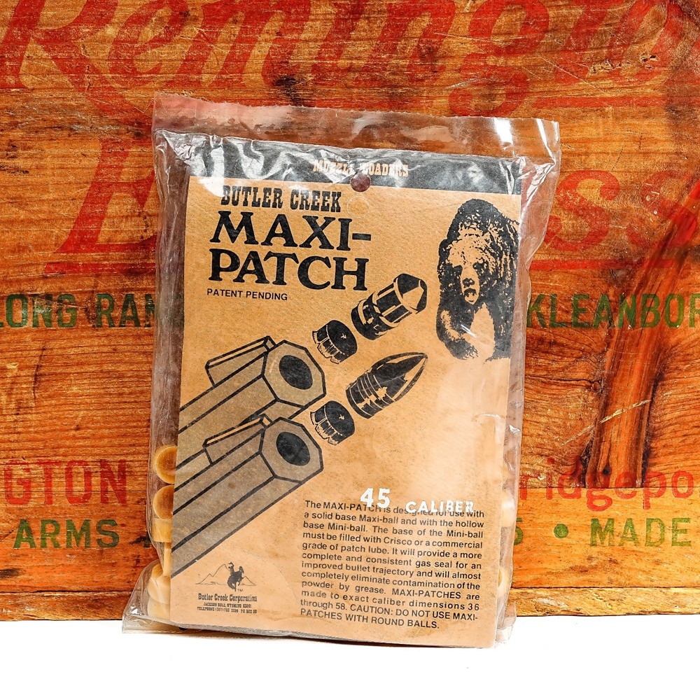 Butler Creek .45 Caliber Maxi-Patch Black Powder Muzzleloader Solid Hollow 100pk