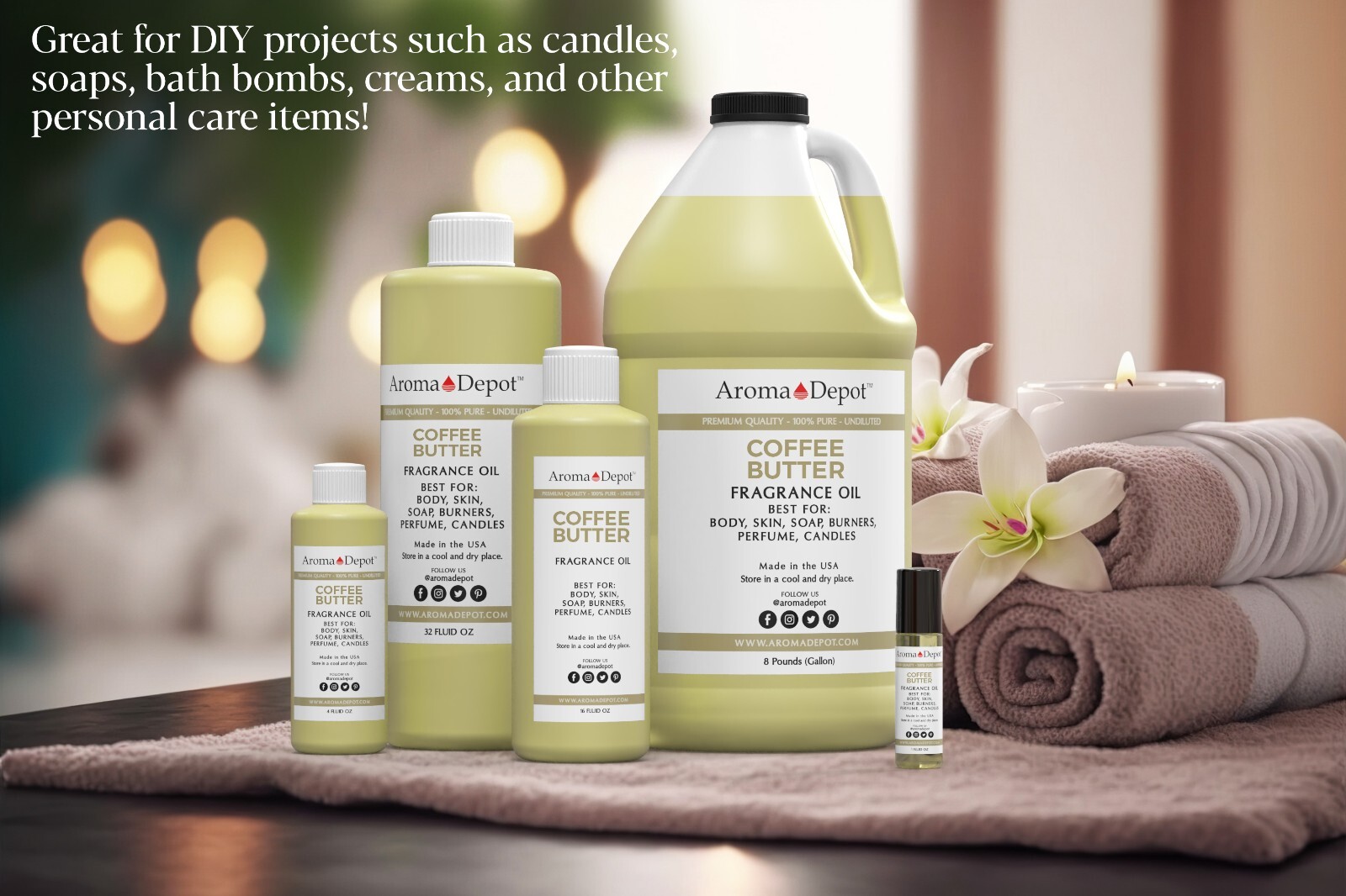 4 oz Fragrance Oils for Candle Soap Bath Bomb Incense Making Scented Oils Bulk