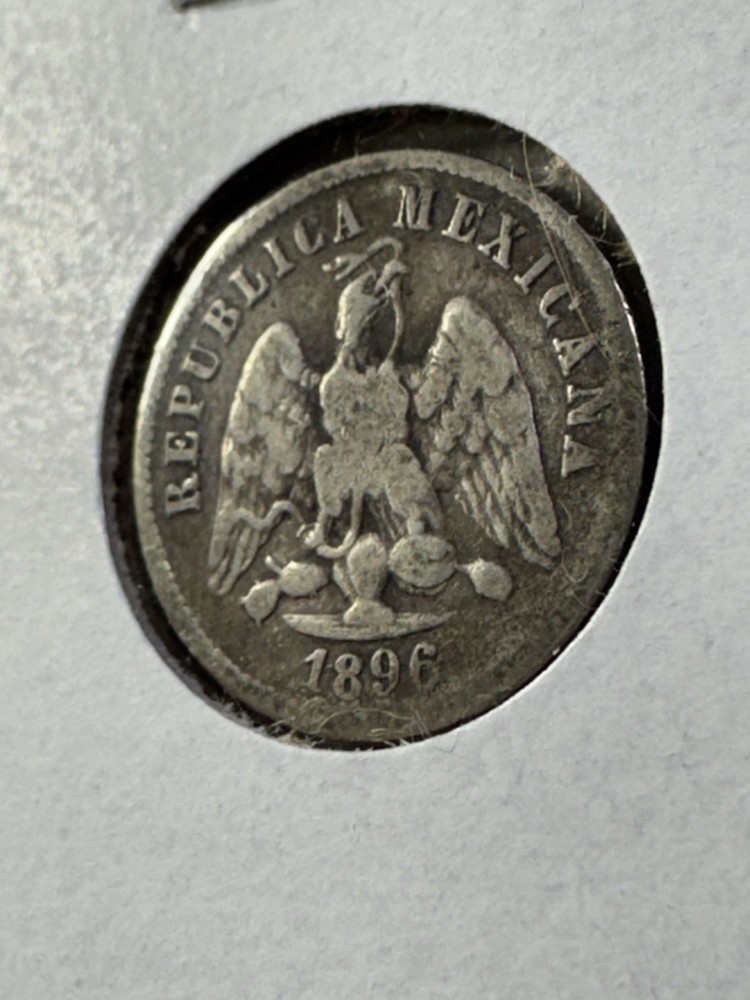 1896 Mo-M Mexico 10 Centavos Small Silver Coin