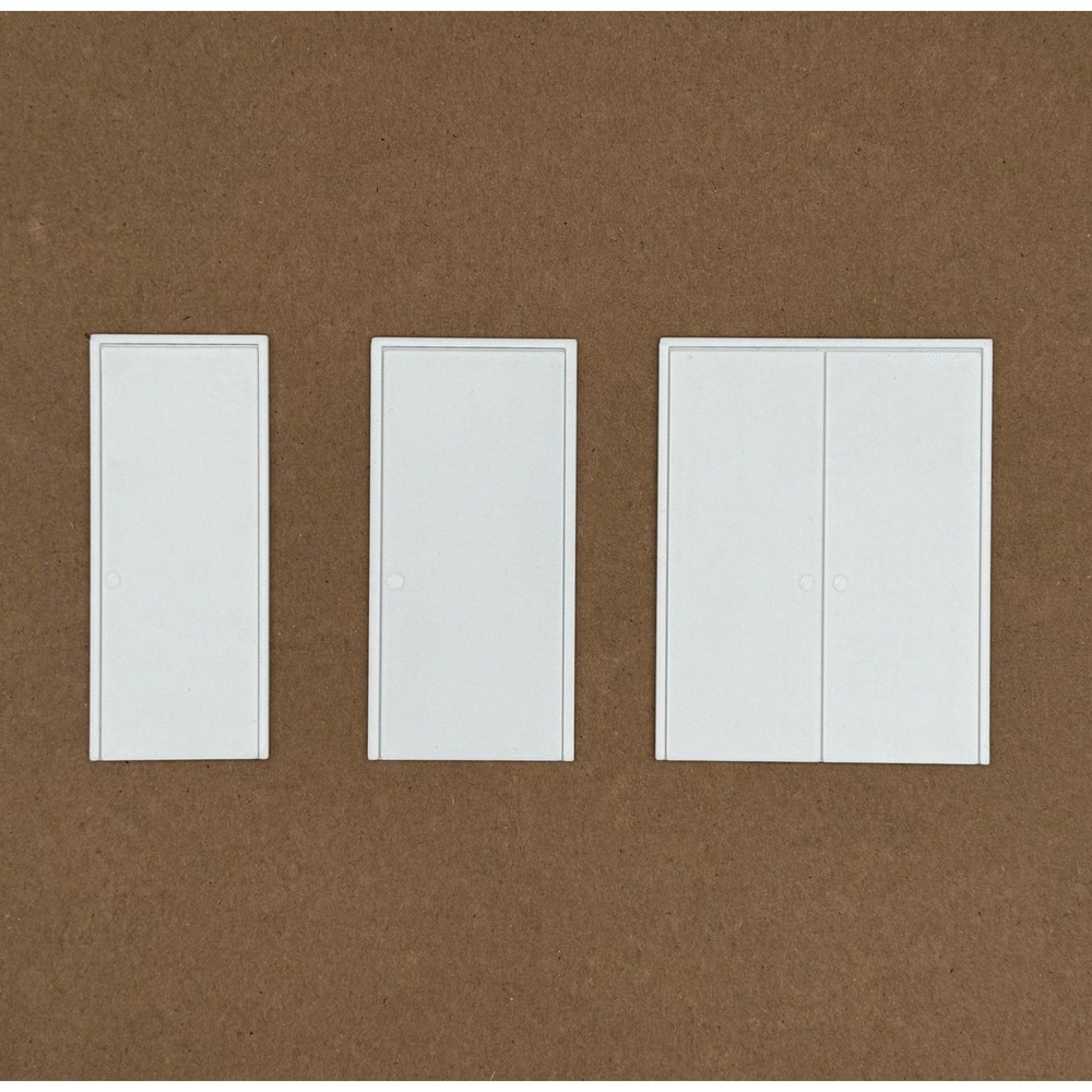 Miniature 1:18 Scale Solid Panel Door for Diecast Diorama Model by Nagscraft