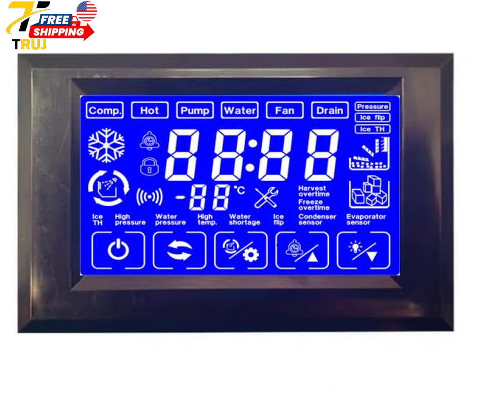 Ice Maker Machine OEM LCD Touch Screen Display for Repair Replacement Your Comm