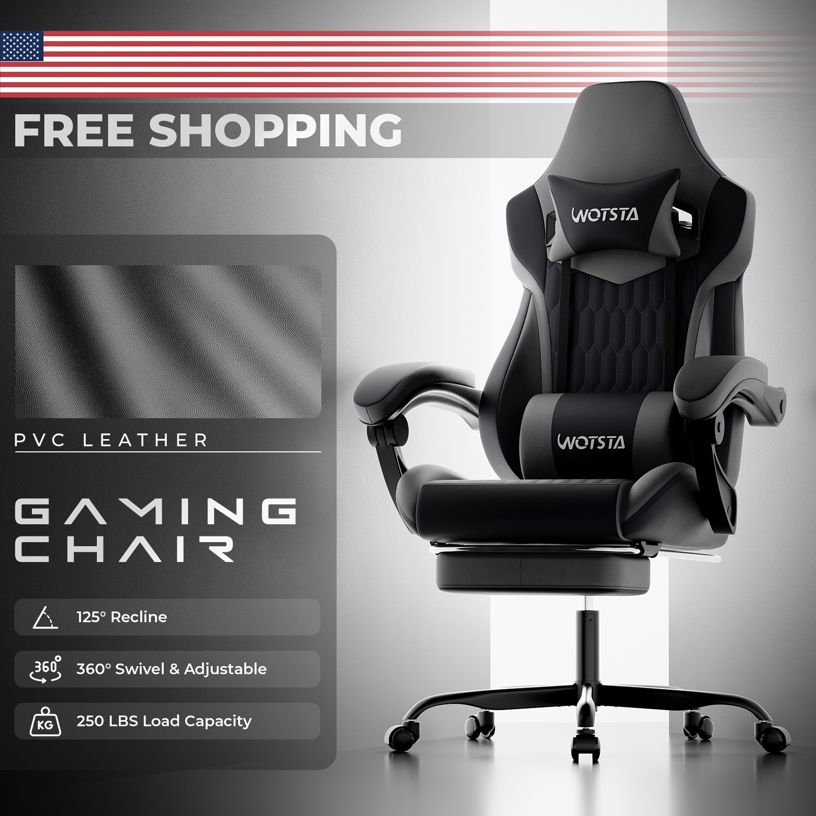Gaming Chair with Footrest,High Back Gaming Chairs Ergonomic Office Gamer Chair