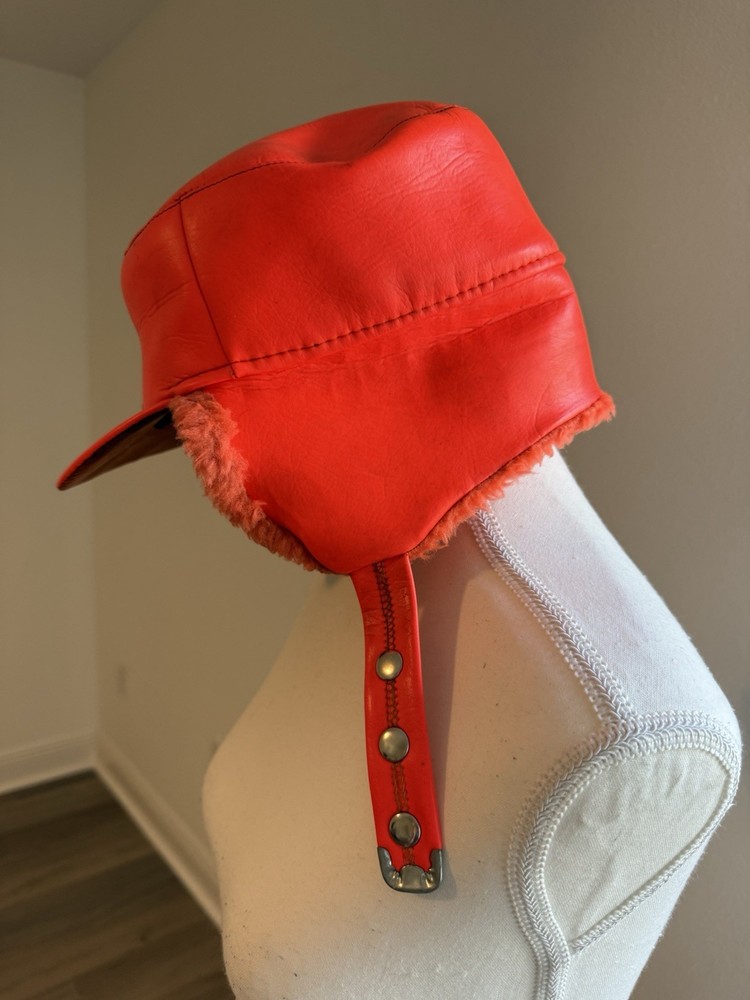 Bright Orange Ski Hat Size 7 5/8