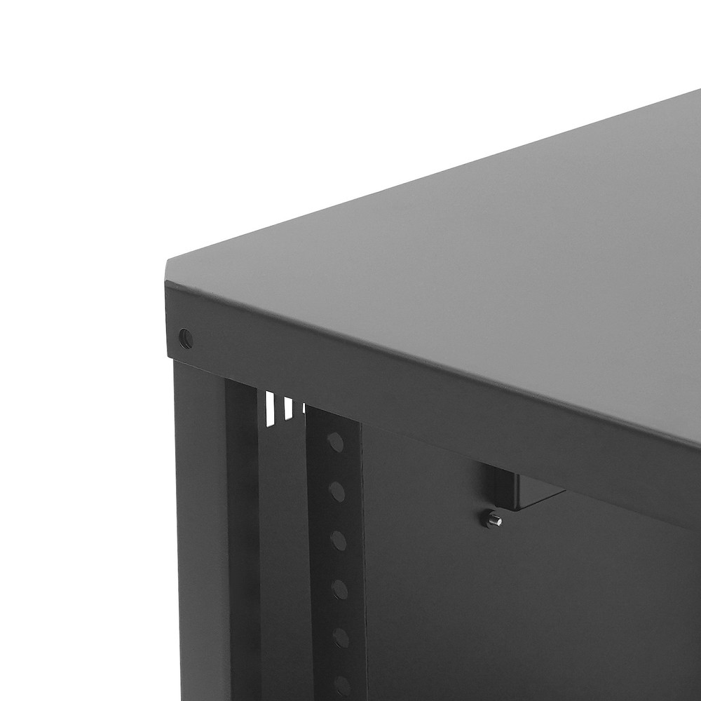 Black Server Rack Open Cabinet 9u Network & Stereo Rack With Caster Wheels