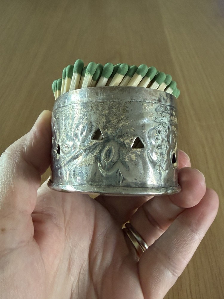Vintage Silver Plated Match Holder