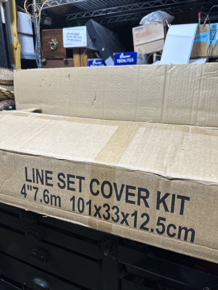 4''x 7.6m Mini Split Line Cover Set Kit, Ductless Pipe Cover For Mini Split Sys.