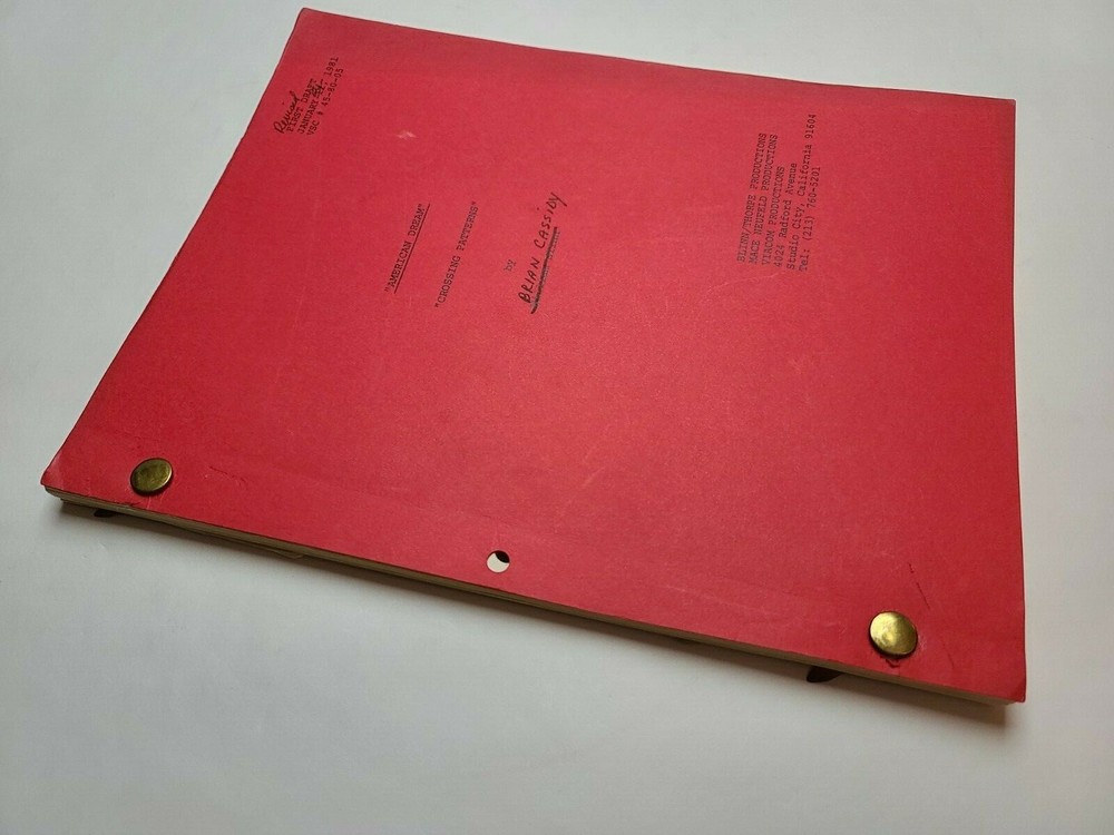 AMERICAN DREAM / Brian Cassidy 1981 TV Script, George Barrow "Crossing Patterns"