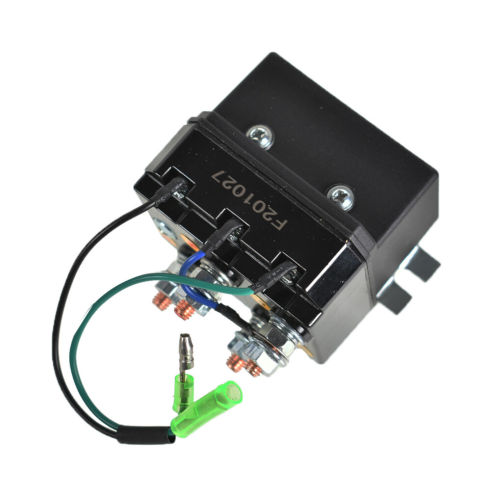 12V Solenoid Relay Contactor & Winch Rocker Thumb Switch w/ Mounting Bracket US