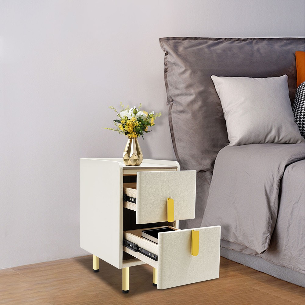 Narrow Bedside Table with Drawers, Bedside Table, Slim Bedside Table