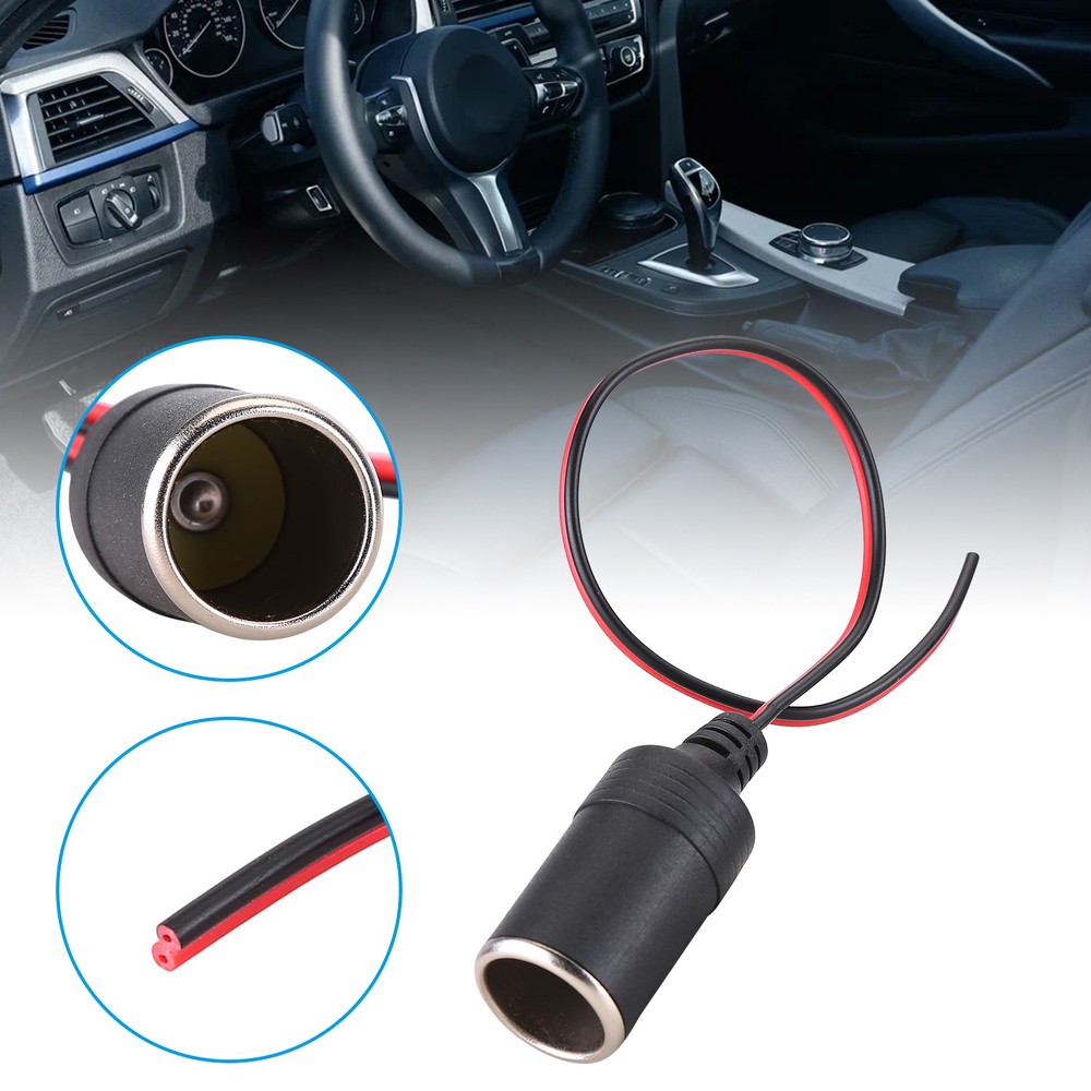 30CM Car Cigarette Lighter Charger Adapter Cable Female Socket Plug Connector