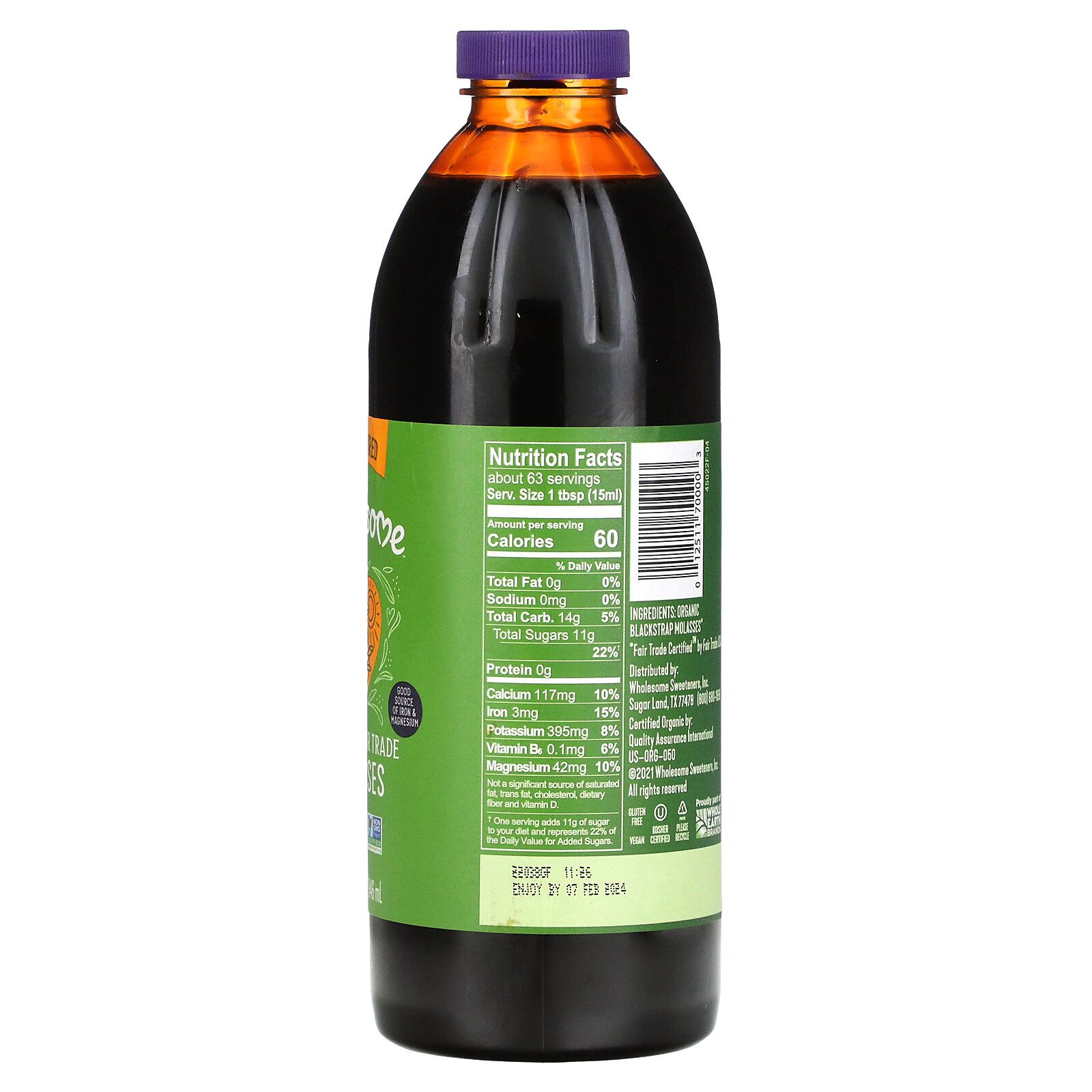 Organic Molasses, Unsulphured, 32 fl oz (946 ml)