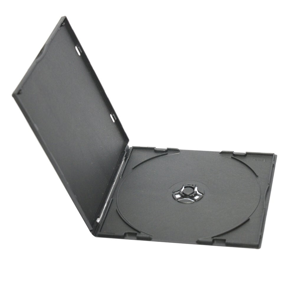 Plain Black 7mm Slim DVD / CD Case 50 Qty