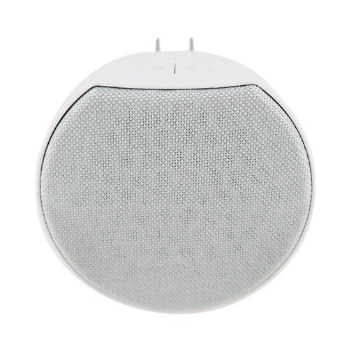 Newport Plug-in Bluetooth Speaker, Light Gray/White - Open Box