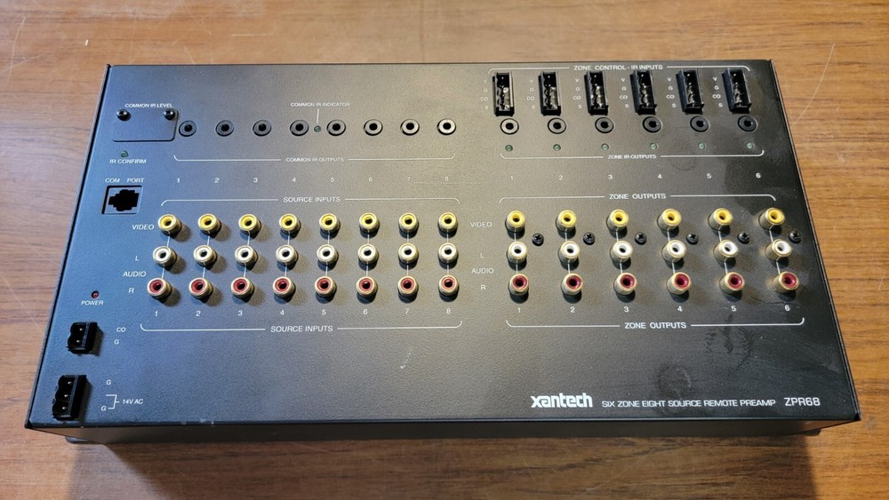 Xantech ZPR68 Six Zone Eight Source Remote Preamp