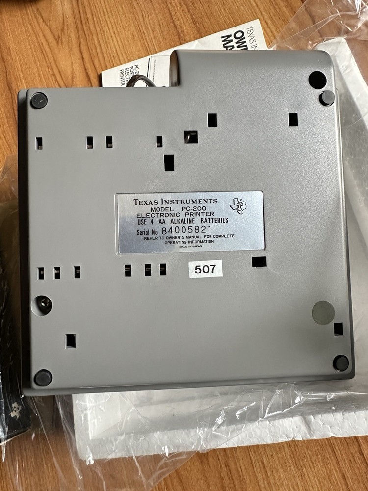 Texas Instruments PC-200 Thermal Printer Circa 1985 NIB