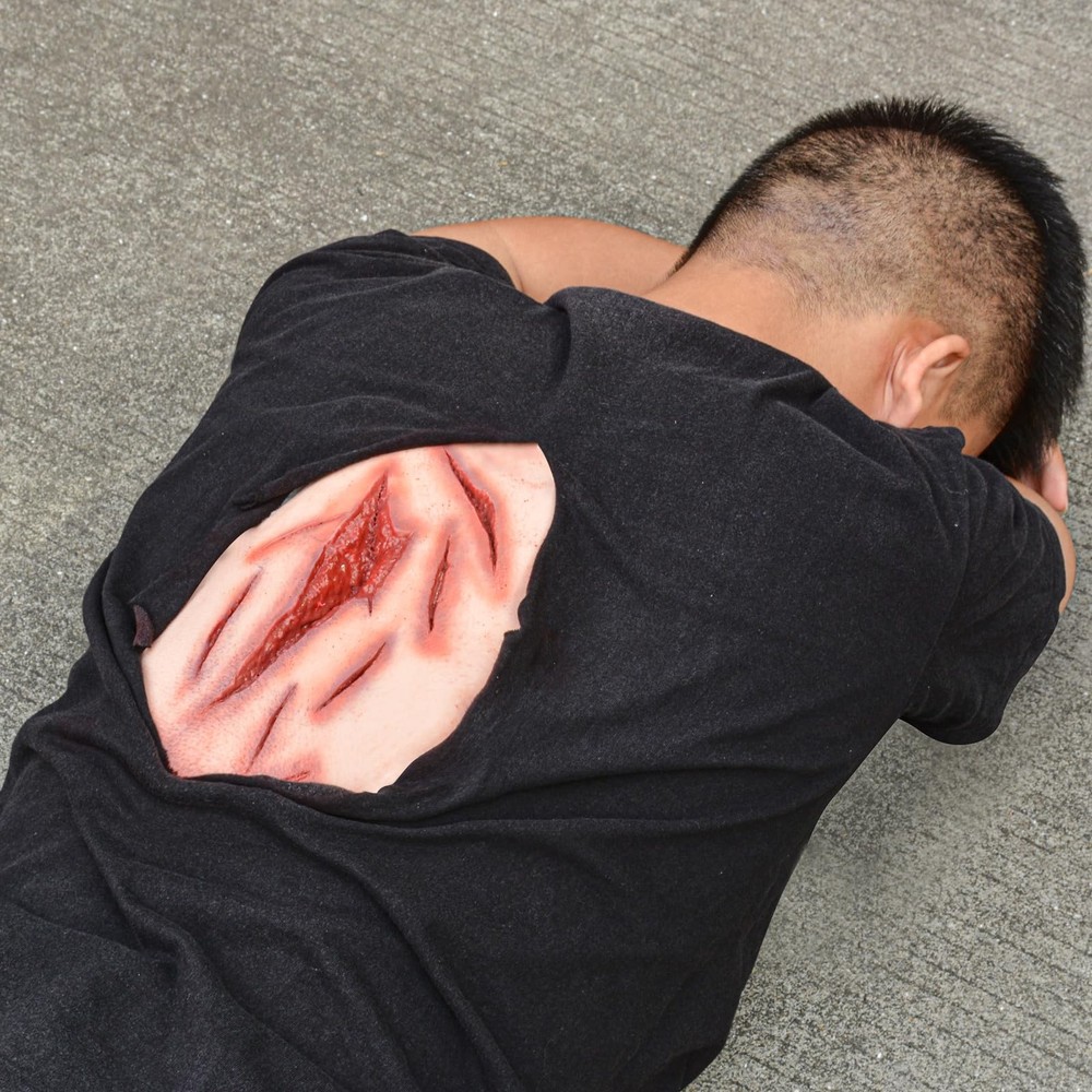 Large Laceration Wound Simulator with Bleeding Function, Wound Packing Task T...