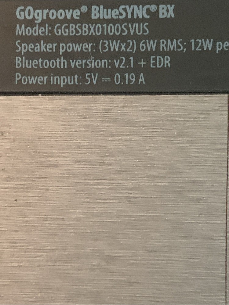 GO GROOVE BLUE SYNC BX BLUETOOTH SPREAKER