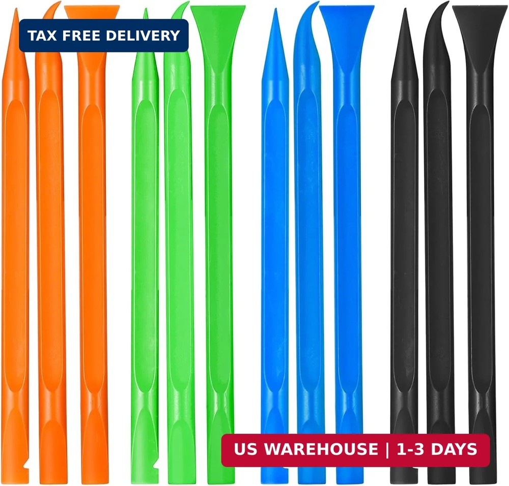 12PCS Crevice Cleaning Tool, Plastic Scraper Tool Non Scratch Multipurpose Pen-S