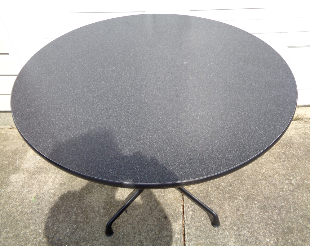 36" ROUND SIGNED HERMAN MILLER EAMES BISTRO TABLE, HAVE 4 AVAILABLE...