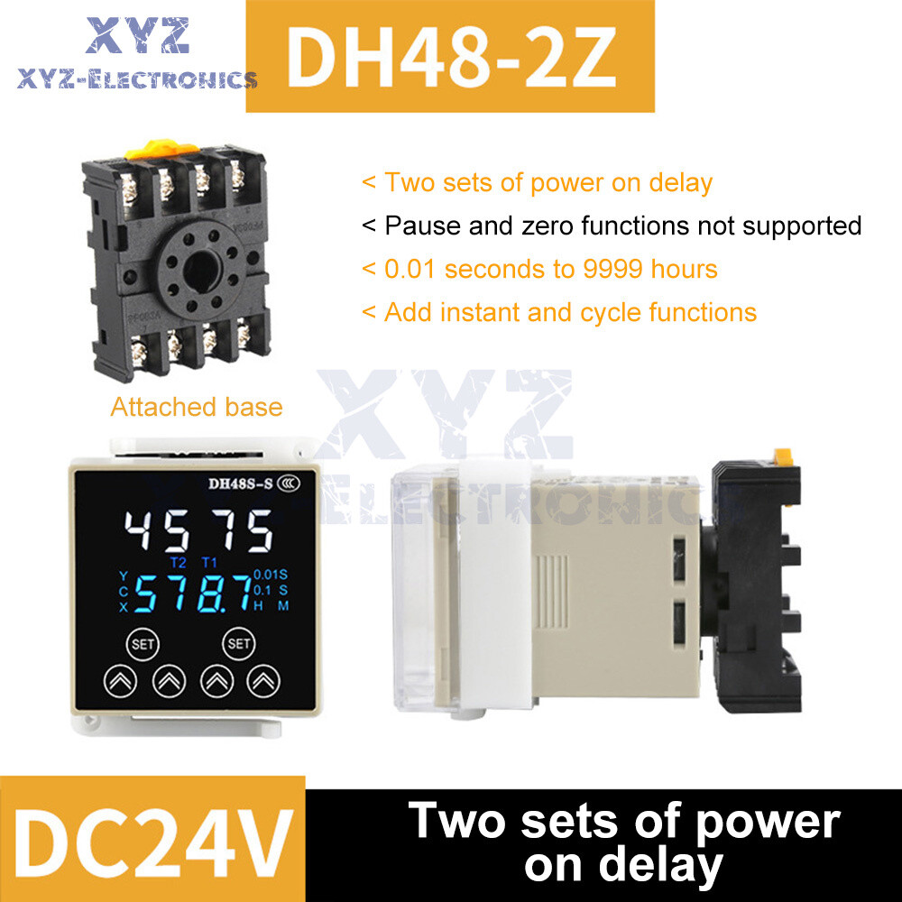 DH48S Smart Digital Delay Time Relay Precision Programmable Cycle W/ Socket Base
