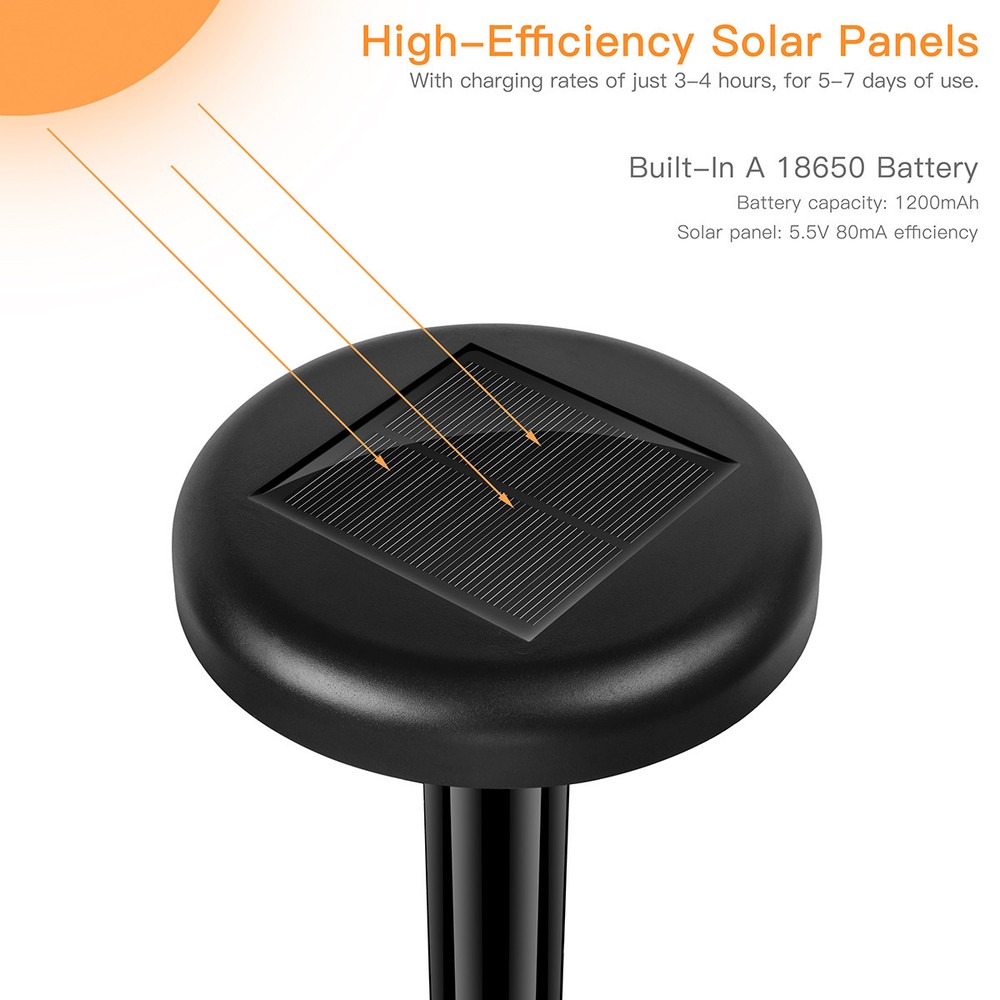 Solar Powered Ultrasonic Sonic Mole Gopher Pest Rodent Mouse Repeller Repellent