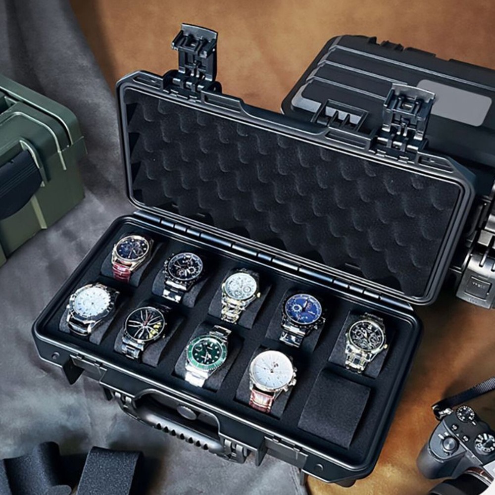 10-24 Slots Suitcase Waterproof Display Durable Box Case Watch Storage Bracket