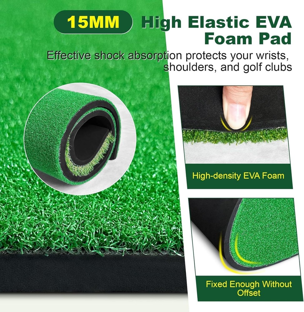 5 x 4 Golf Hitting Mat | Turf for Realistic Practice Experience