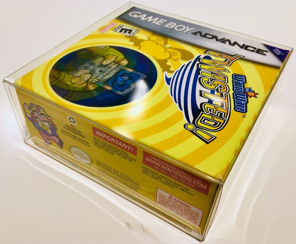 1 Box Protector For WARIO WARE GAME BOY ADVANCE Clear Display Case Nintendo