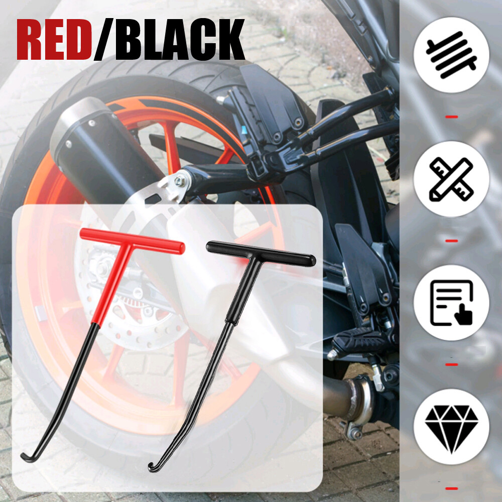 Motorcycle Exhaust Pipe Spring Puller T-Shaped Handle Hook Tool Stainless Steel