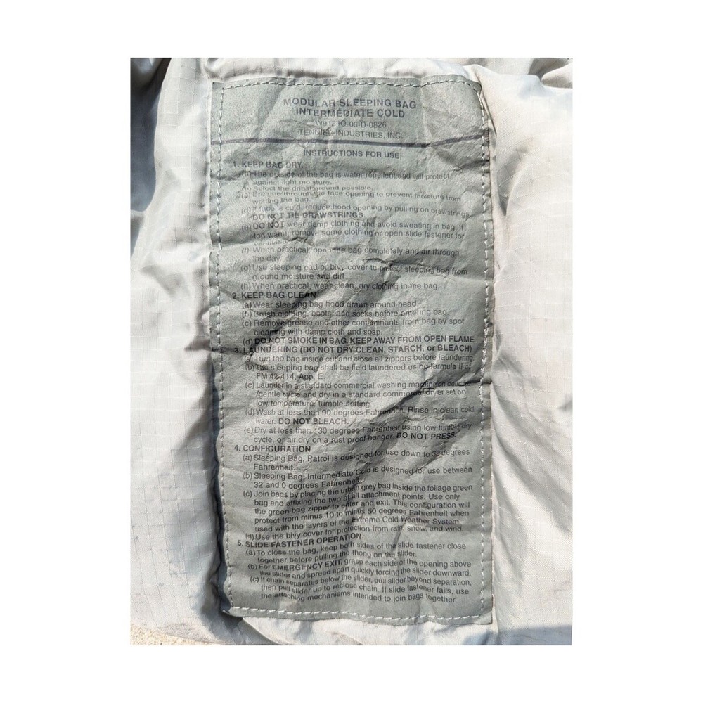 Intermediate Cold Weather Sleeping Bag Cold Weather - Gray