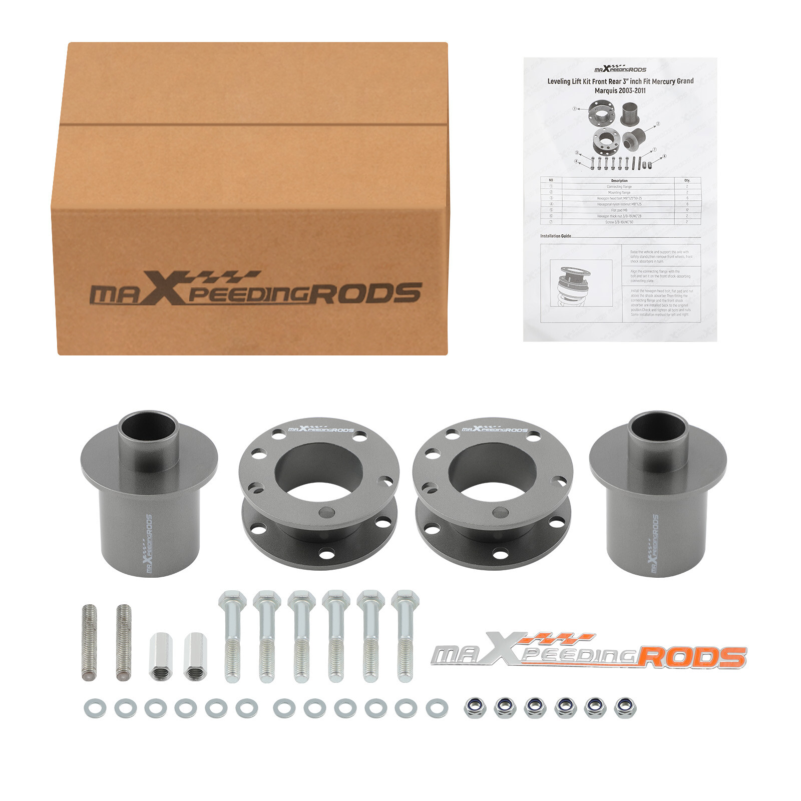 3" Full Lift Kit Fit Lincoln Town Car For Mercury Grand Marquis 2003-2011