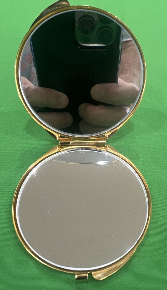 2.5" Round Jeweled Makeup Mirror Compact