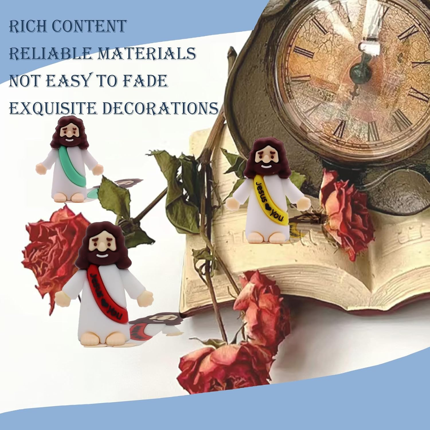 Little Jesus Figures, Mini Jesus Figurines in Bulk, Multicolor Tiny Jesus Figure