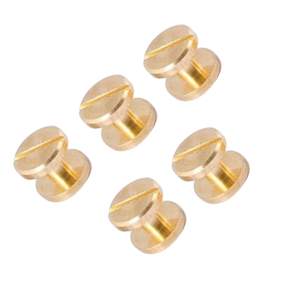 5/10Pcs Height 8mm Leather Craft Chicago Nail Brass Solid Rivets Stud Head E