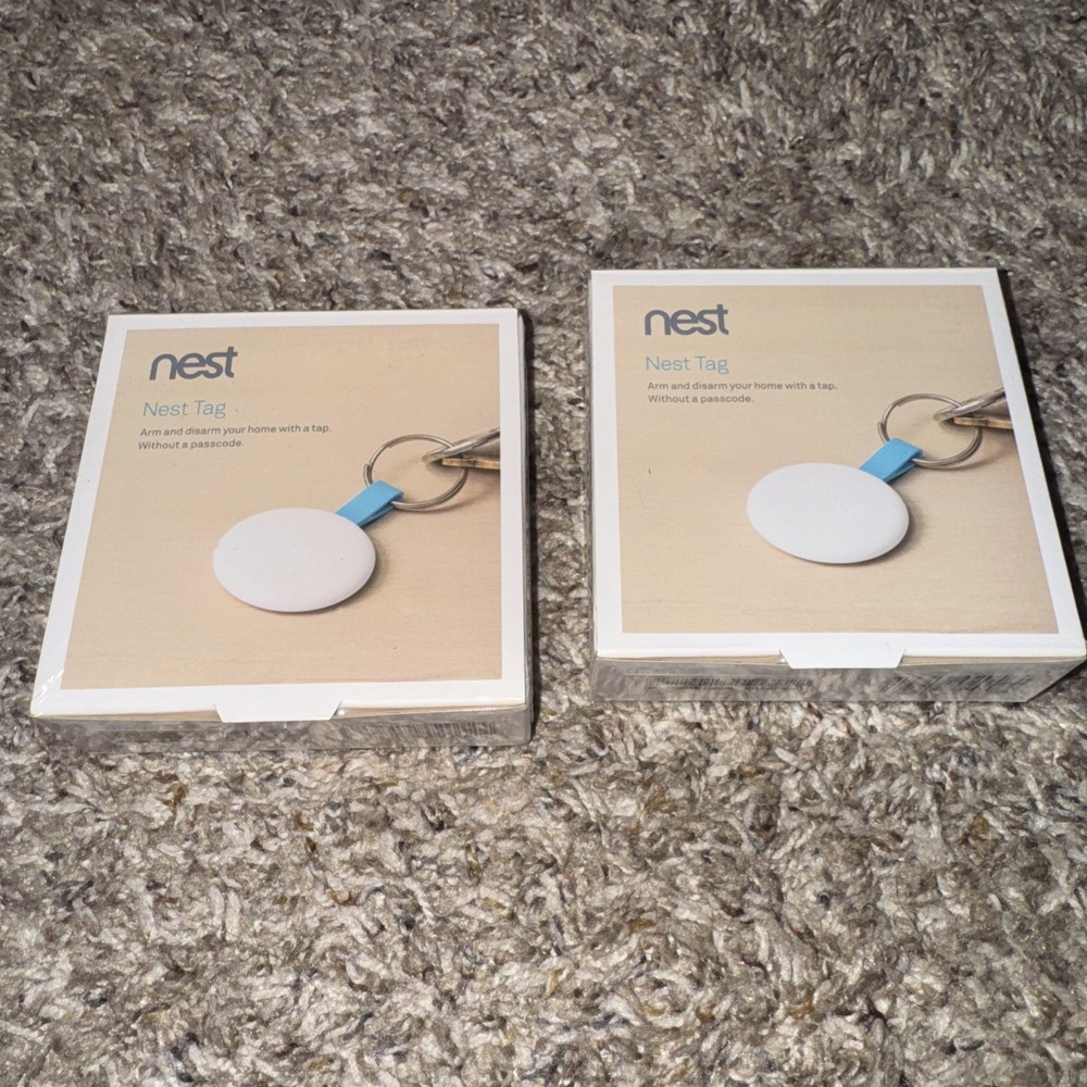 Two Nest Tag Keychain Access Control for Nest Secure System NEW SEALED