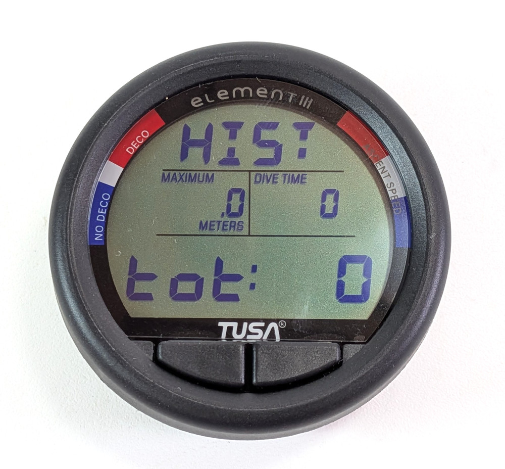 Tusa Element III Scuba Dive Computer Module Nitrox Compatible Backlit Display 3