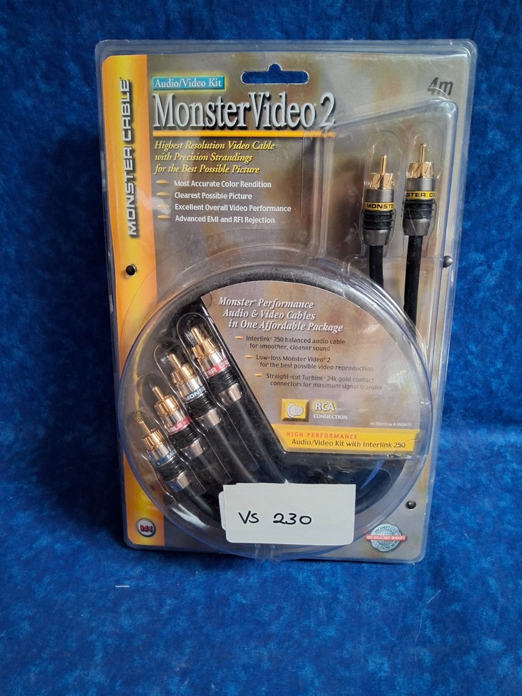 Monster Cable Video® 2/ Interlink 250 A/V Connection KIT (RCA) 4m Black Com
