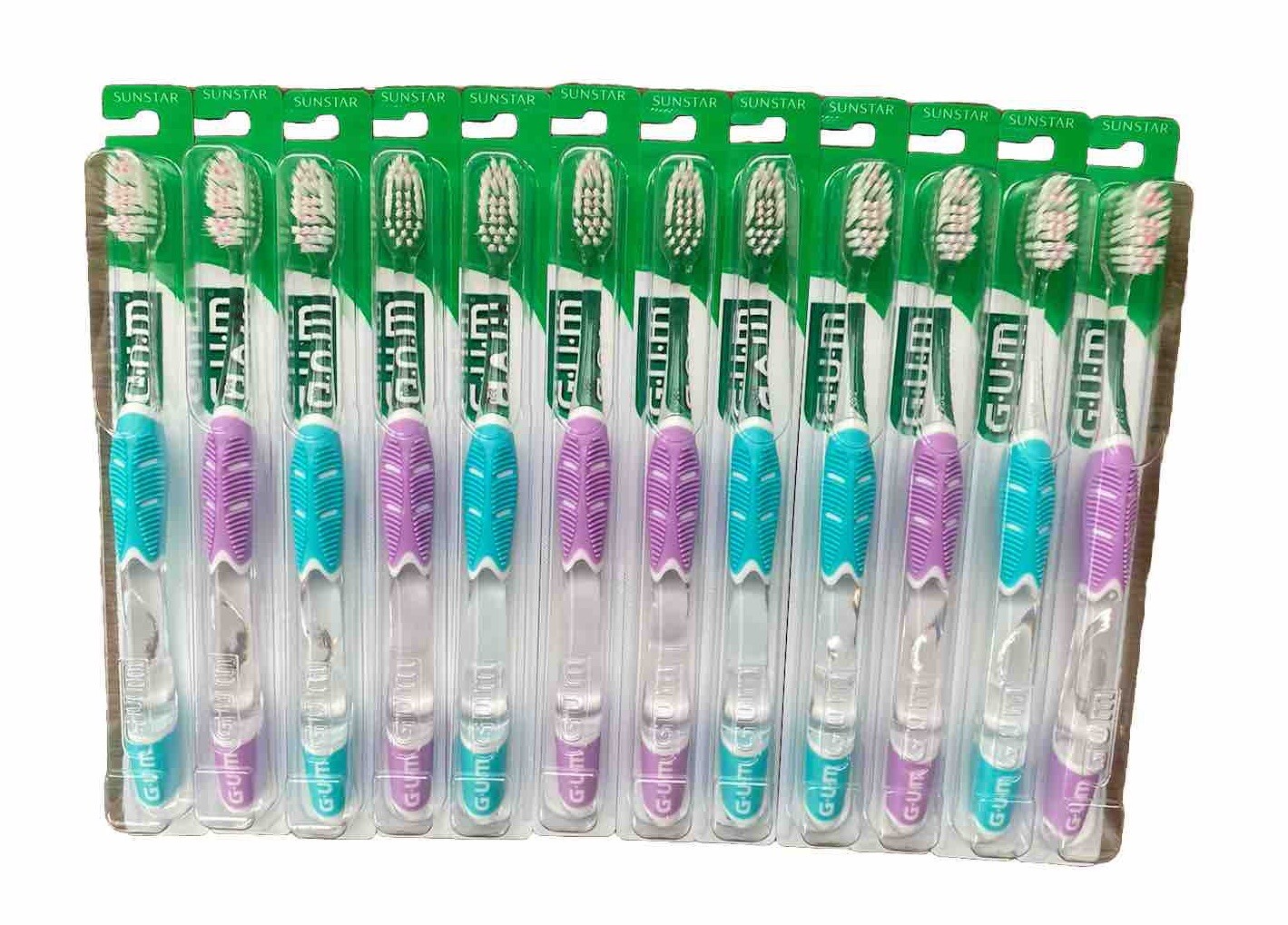 12 Pack GUM 527 Technique Deep Clean Toothbrush Compact Head Sensitive Bristles