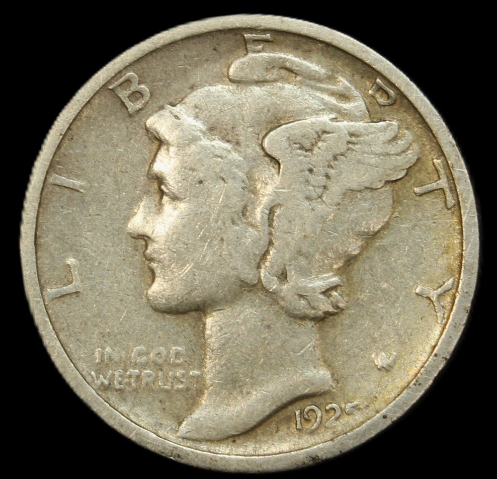 1925 d mercury dime- Choice VF- SMH841