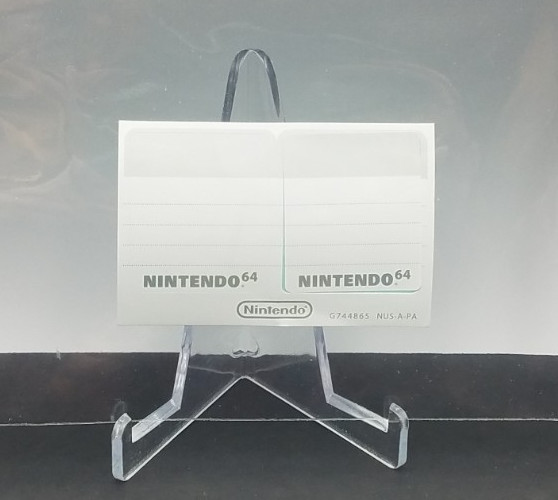 Memory Card Controller Pak Nintendo 64 N64 Authentic Labels ONLY