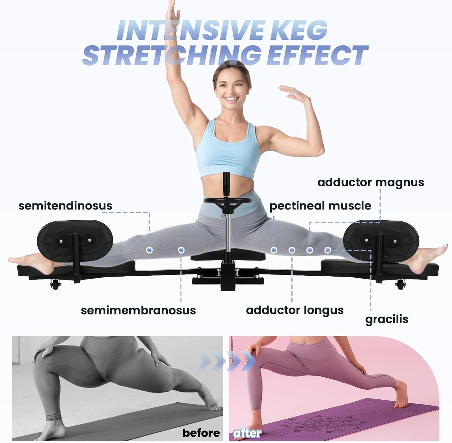 440LBS Split Machine 240° Split Stretcher for Physical Training Flexibility