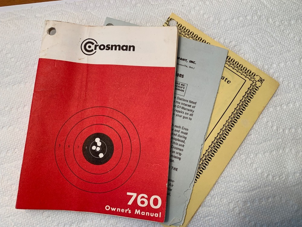 Crosman 760  -  Owners Manual - Variant 1
