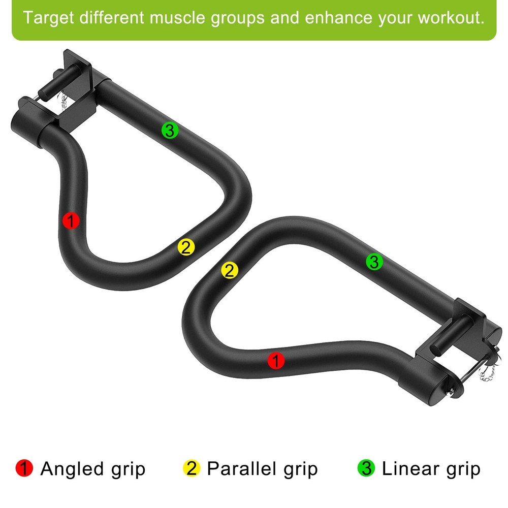 SELEWARE Solid Dip Bar Attachment for 2"x2" Power Cage Squat Rack (Pair)