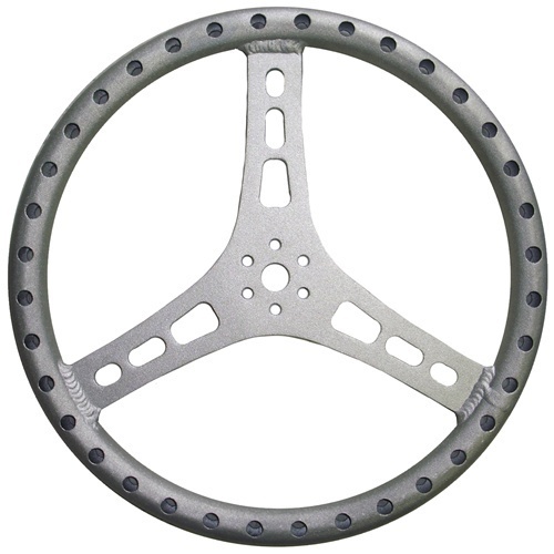 NEW FLAT UNCOATED STEERING WHEEL,MIDGET,MINI-SPRINT,15"