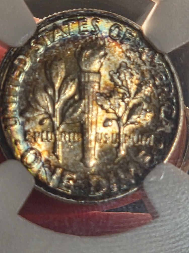 1961 10c Dime NGC MS64 Toned