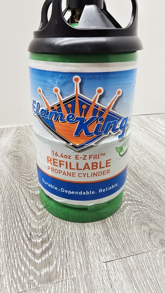 Flame King Refillable 1 Lb Empty Propane Cylinder Tank Reusable EMPTY