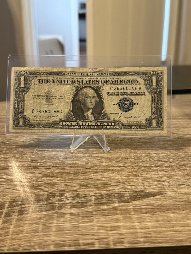 $1 Silver Certificate Error Note Banknote C28360158A Cutout Portrait