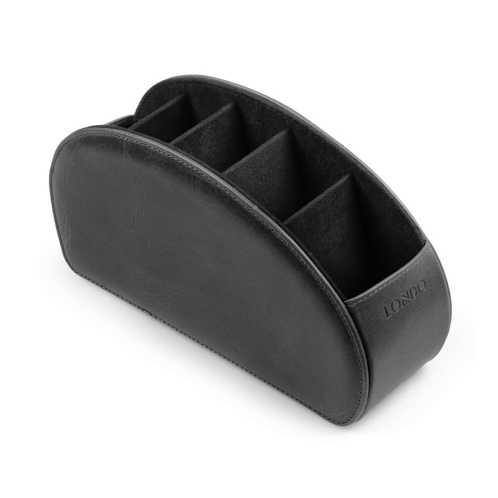 Remote Control Holder with 5 Pockets - Store DVD, One Size, Black