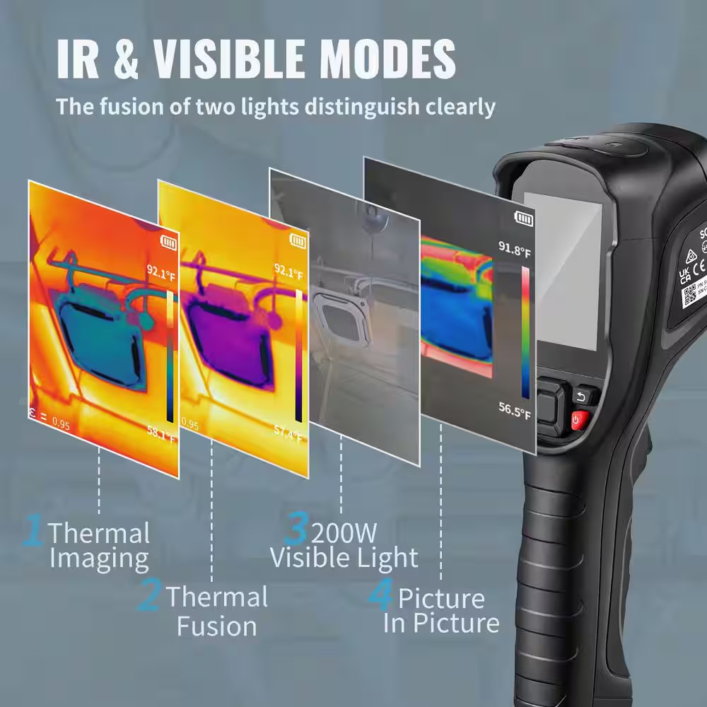 Thermal Imaging Camera 240X180 IR Resolution Digital with 2MP Visual Camera Refr