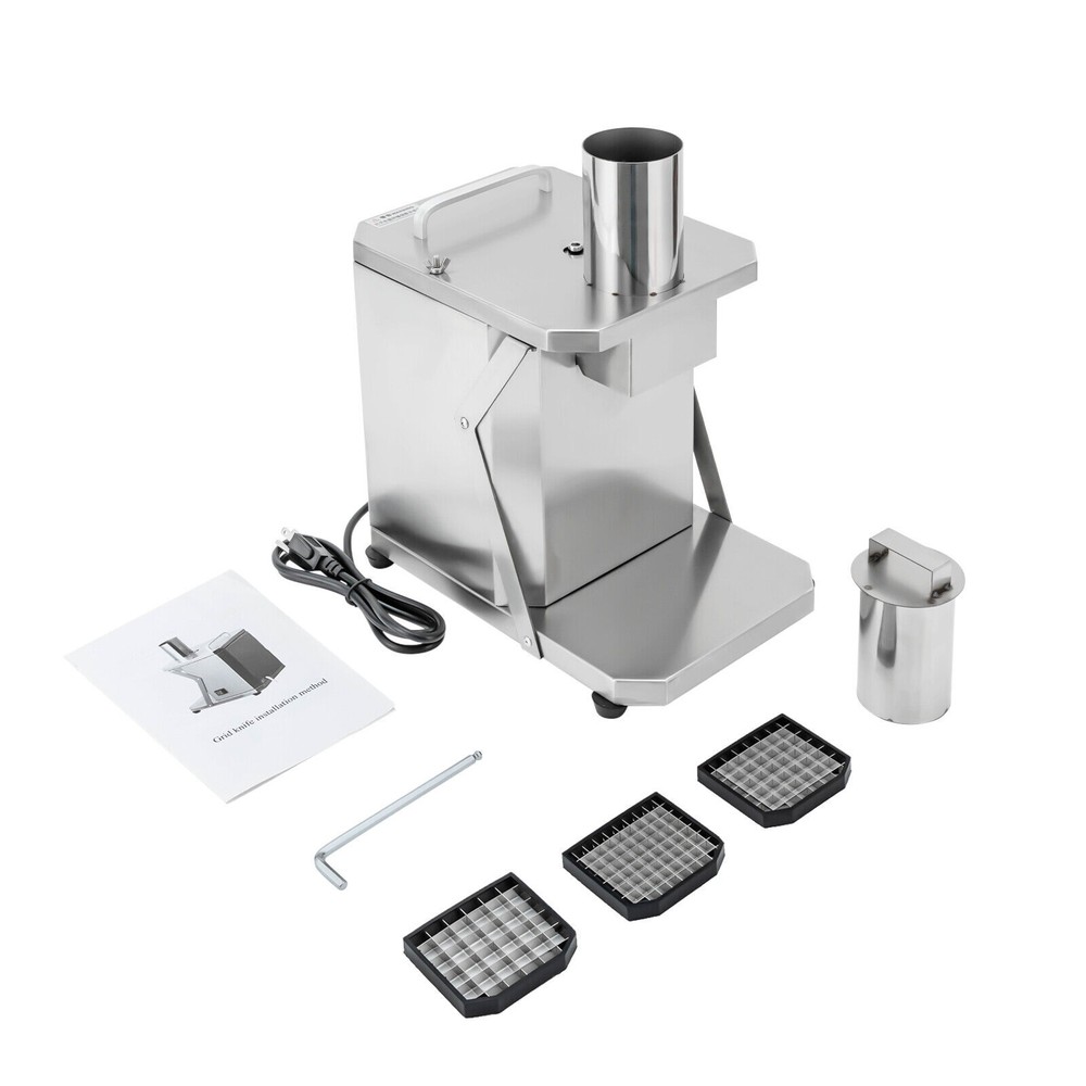 Commercial Electric Vegetable Dicer with Three Blade Sizes for Efficiency
